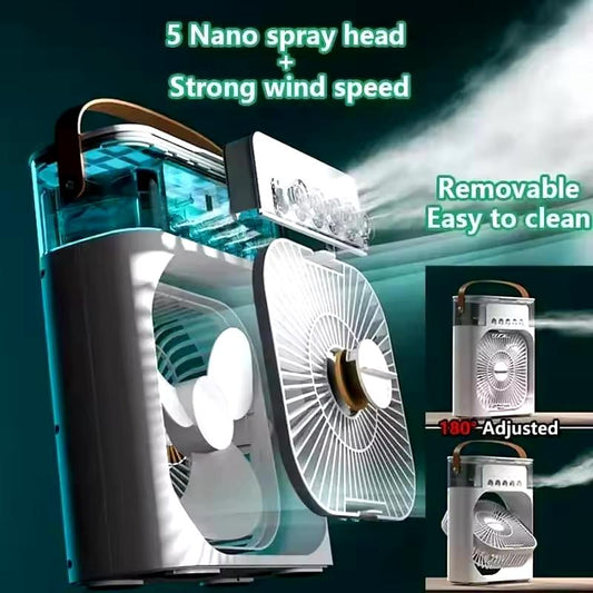 3 In 1 New Fan AIr Conditioner Household Small Air Cooler LED Night Light