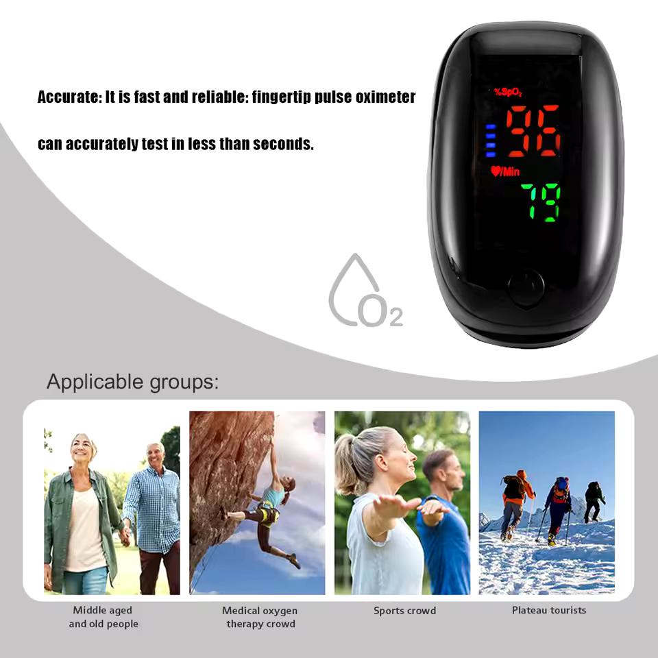 Oximeter Portable Fingertip Pulse Blood Oxygen Saturation Monitor